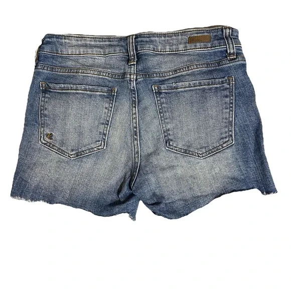 Kut‎ From The Kloth Gidget Frey Shorts Women Size 2/28x4 Blue Mid Rise Whiskered - Picture 2 of 7